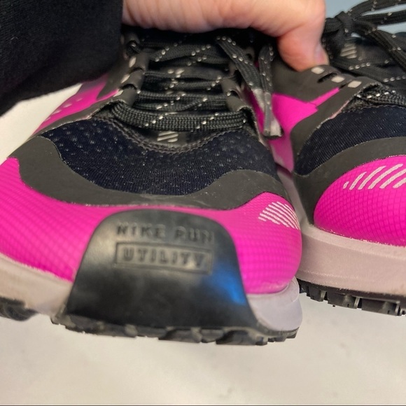 NIKE Sz 5 Zoom Pegasus Run Utility  36 Shield Fire Pink Sneakers - Picture 7 of 12